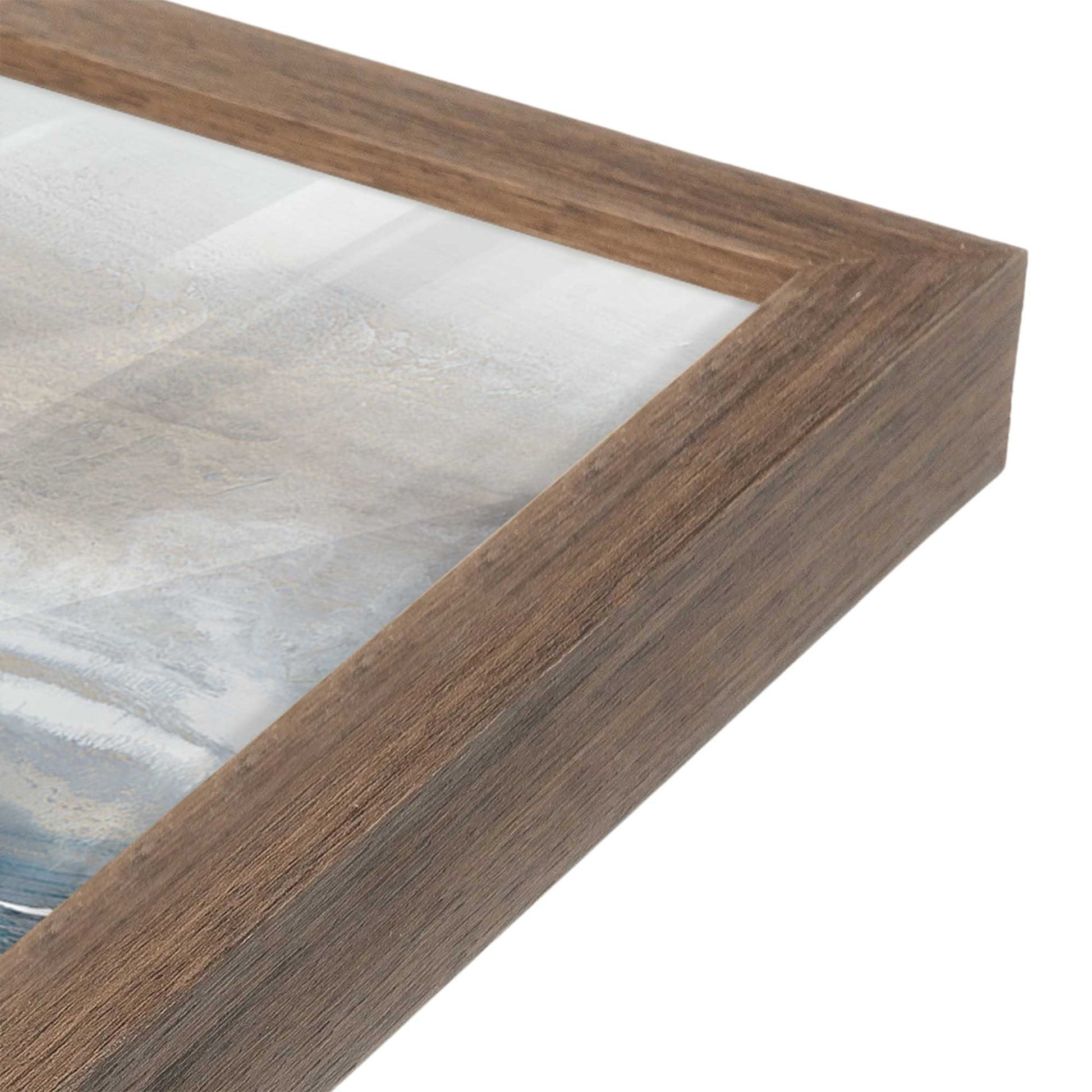 [Color:Walnut], Picture of art in a Walnut frame at an angle