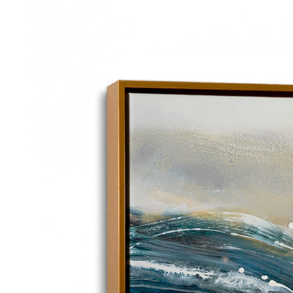 [Color:Polished Gold], Picture of art in a Polished Gold frame at an angle