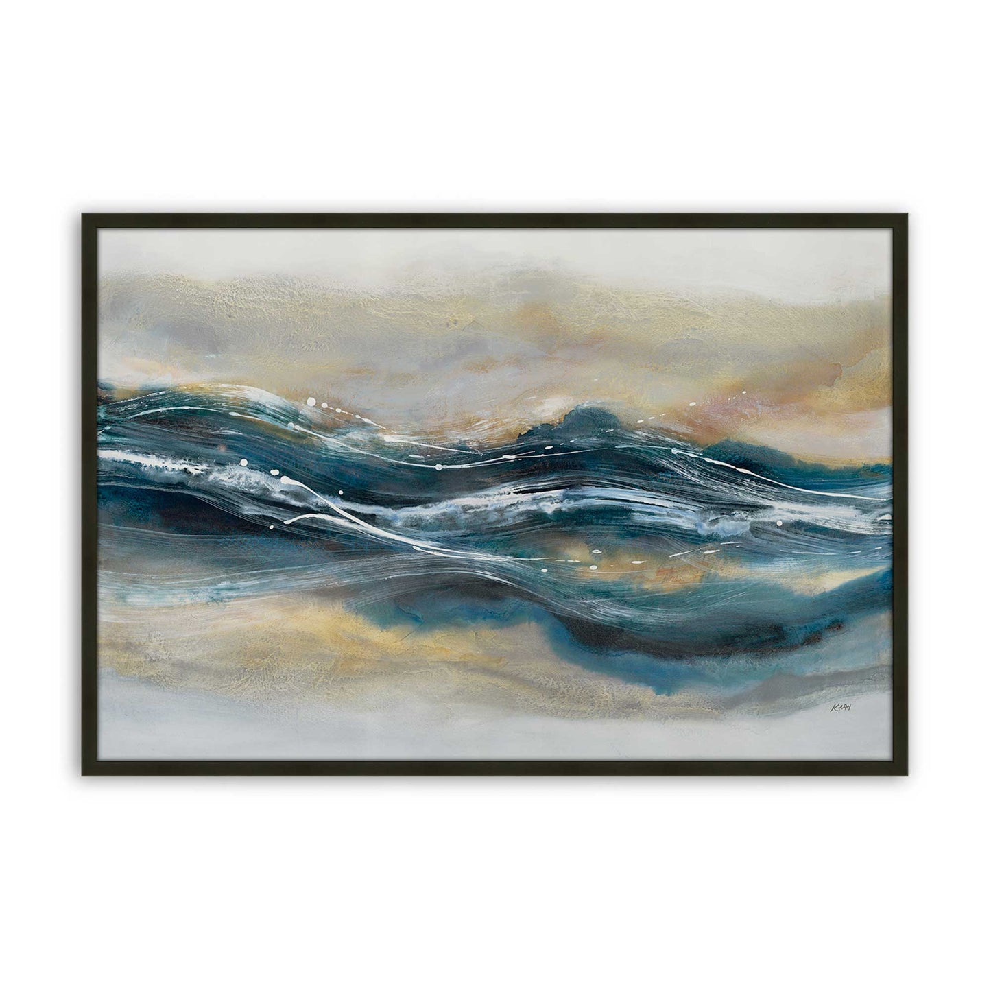 [Color:Satin Black], Picture of art in a Satin Black frame