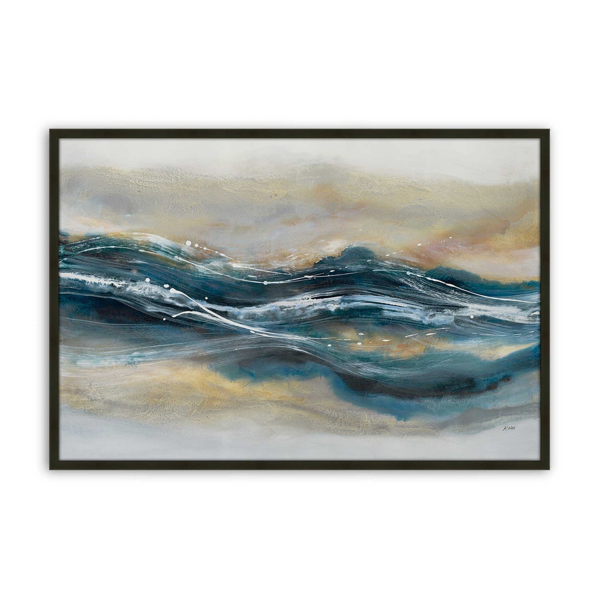 [Color:Satin Black], Picture of art in a Satin Black frame