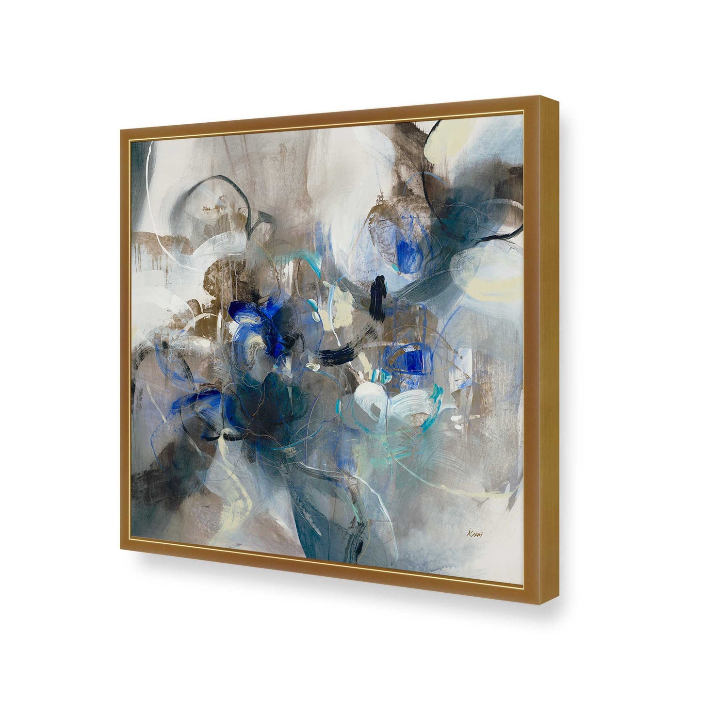 [Color:Polished Gold], Picture of art in a Polished Gold frame of the corner