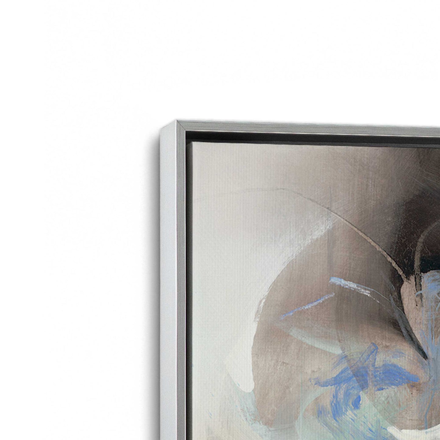 [Color:Polished Chrome], Picture of art in a Polished Chrome frame at an angle