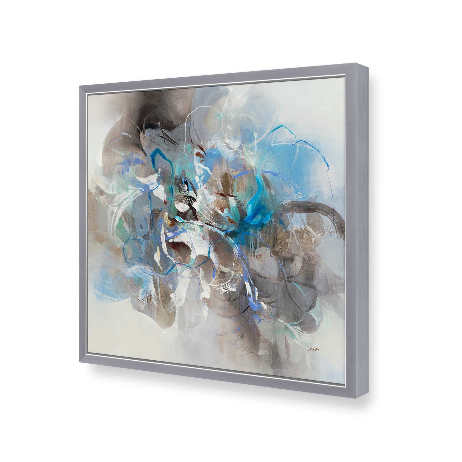 [Color:Polished Chrome], Picture of art in a Polished Chrome frame of the corner