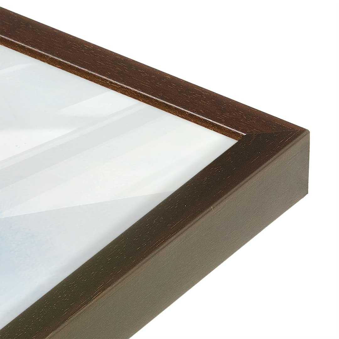 [Color:Espresso], Picture of art in a Espresso frame at an angle