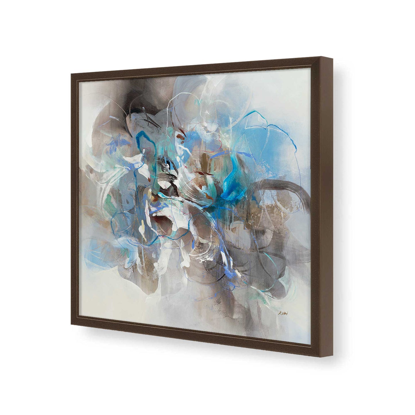 [Color:Espresso], Picture of art in a Espresso frame of the corner