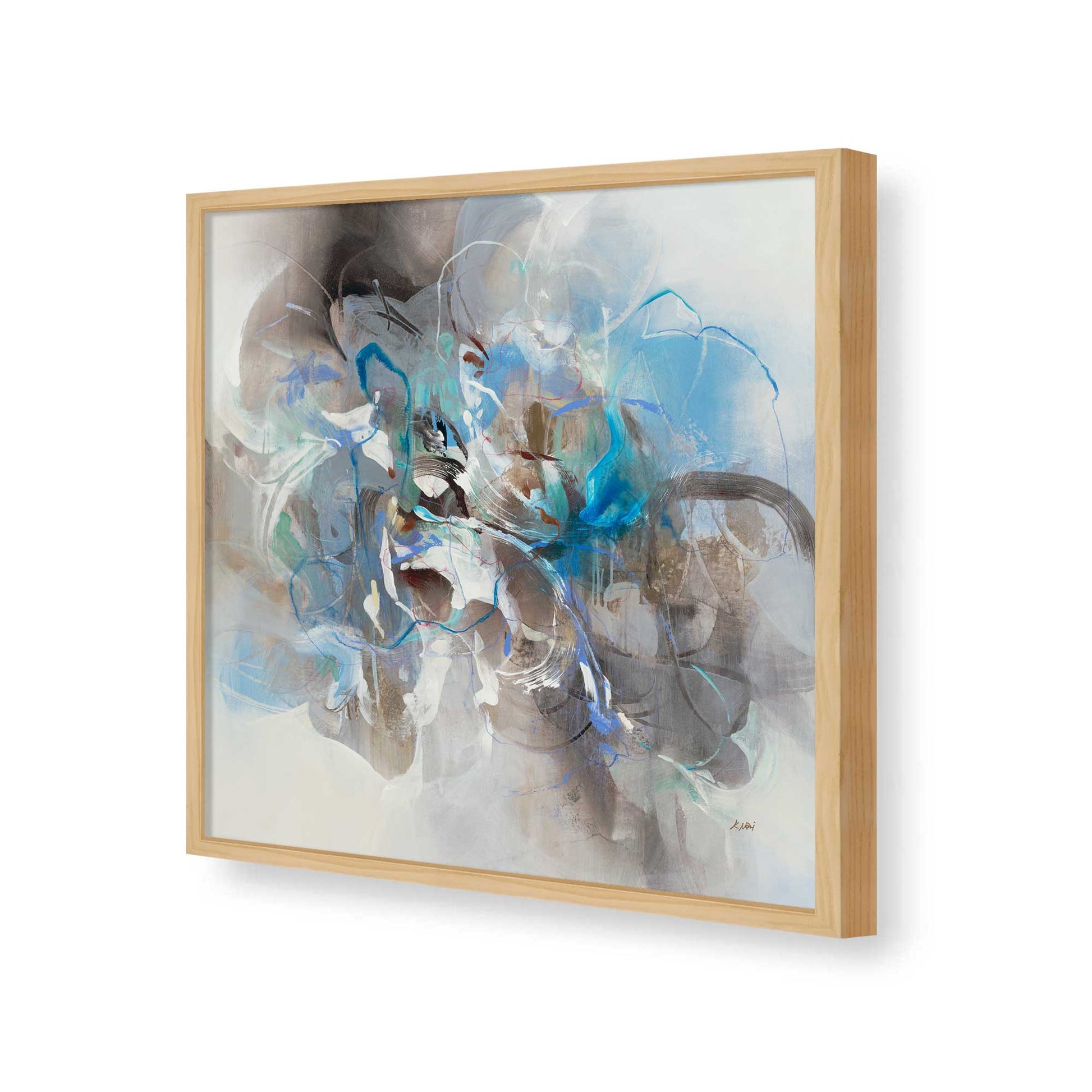 [Color:American Maple], Picture of art in a American Maple frame of the corner