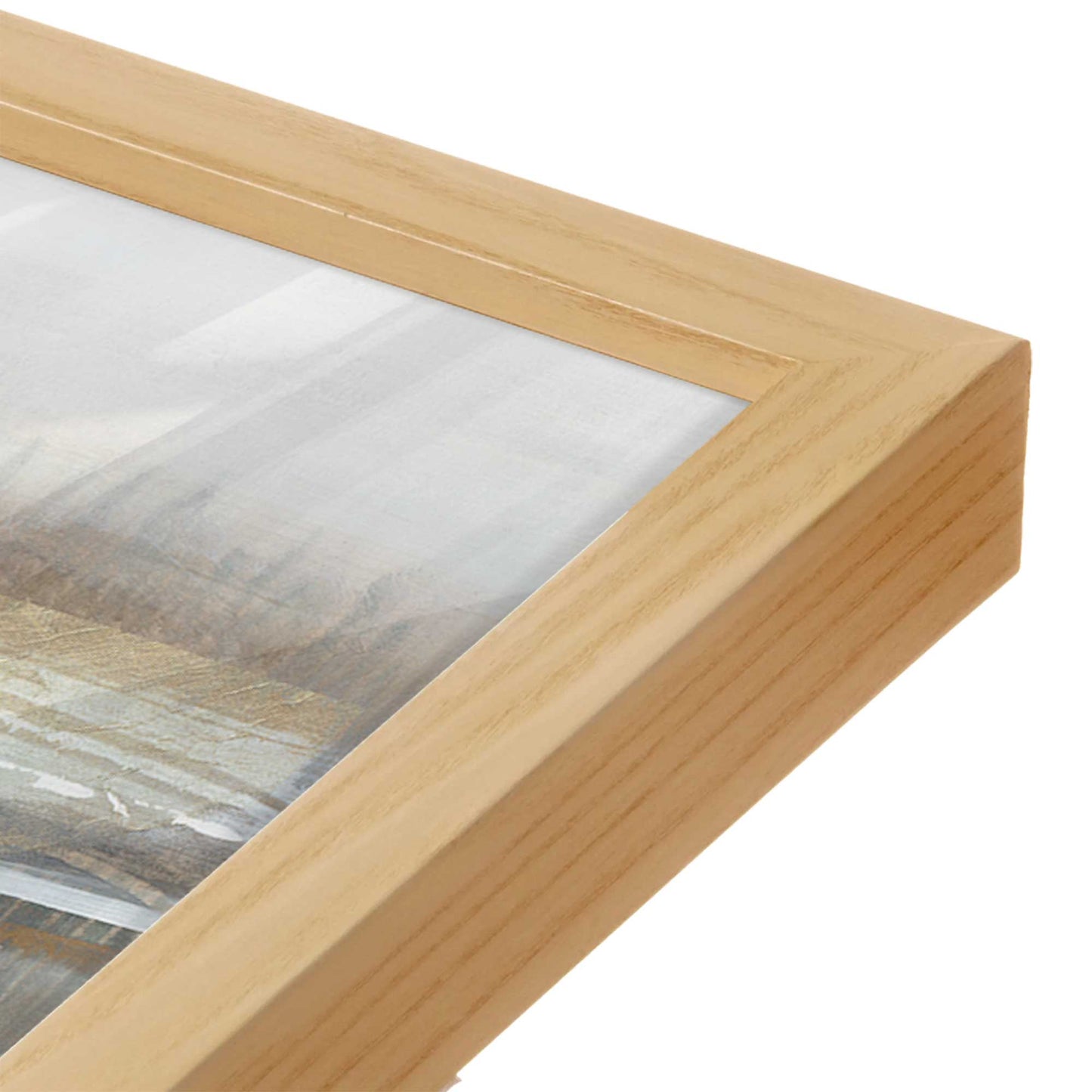 [Color:American Maple], Picture of art in a American Maple frame at an angle