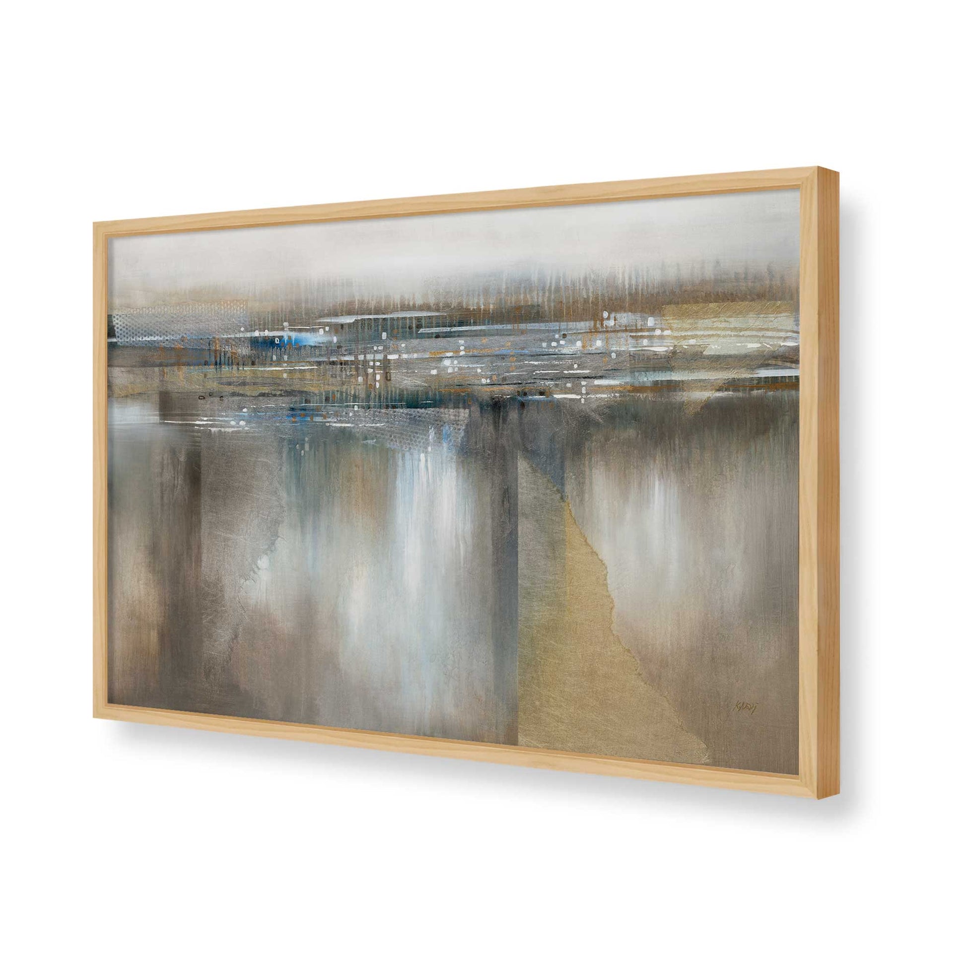 [Color:American Maple], Picture of art in a American Maple frame of the corner