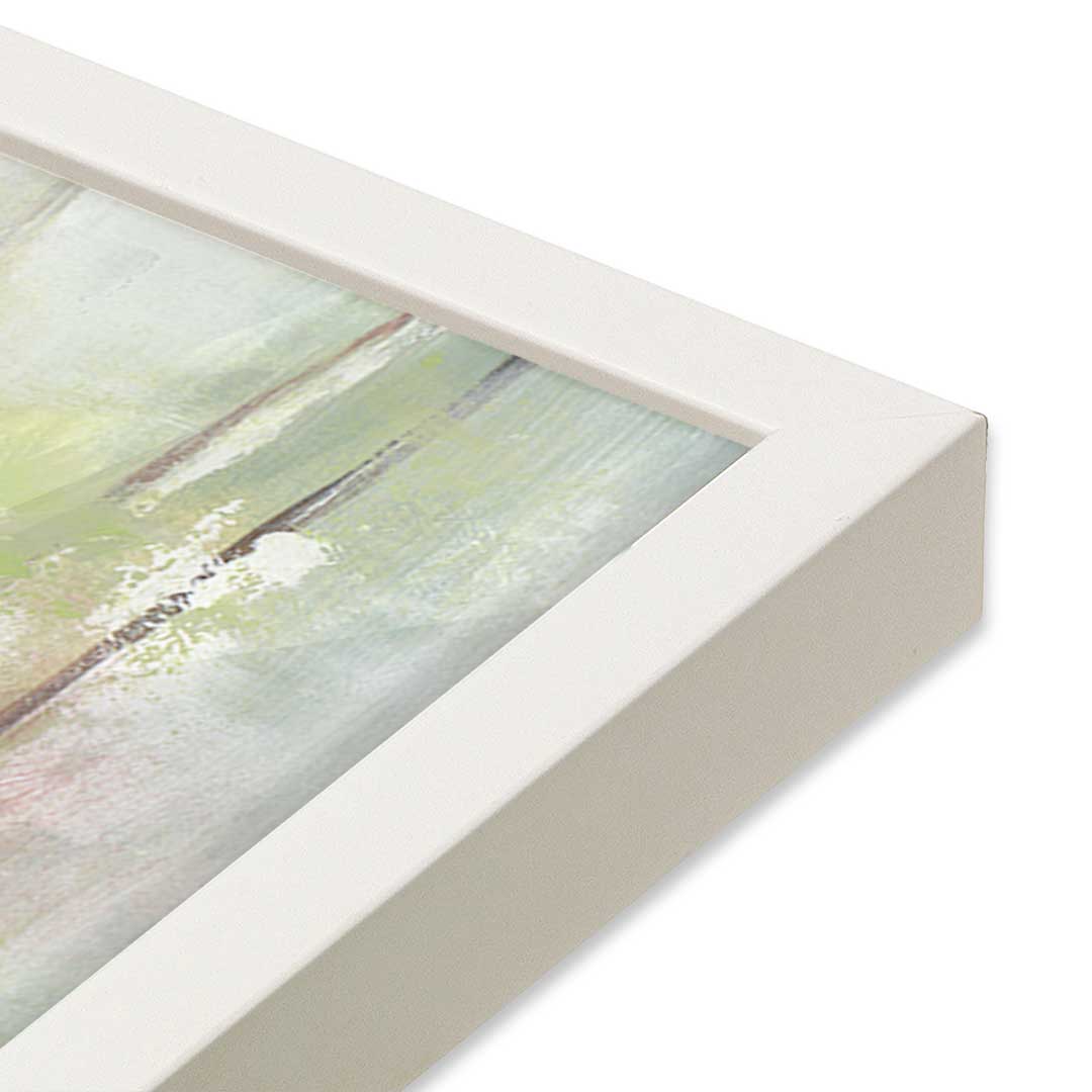 [Color:Opaque White], Picture of art in a Opaque White frame at an angle
