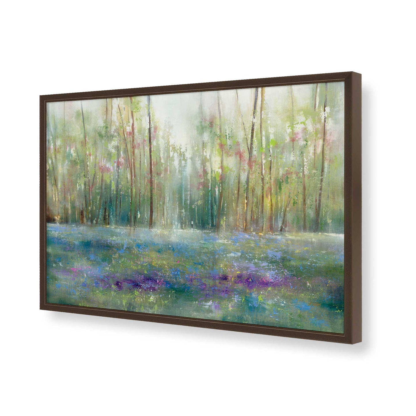 [Color:Brown], Picture of art in a Brown frame of the corner