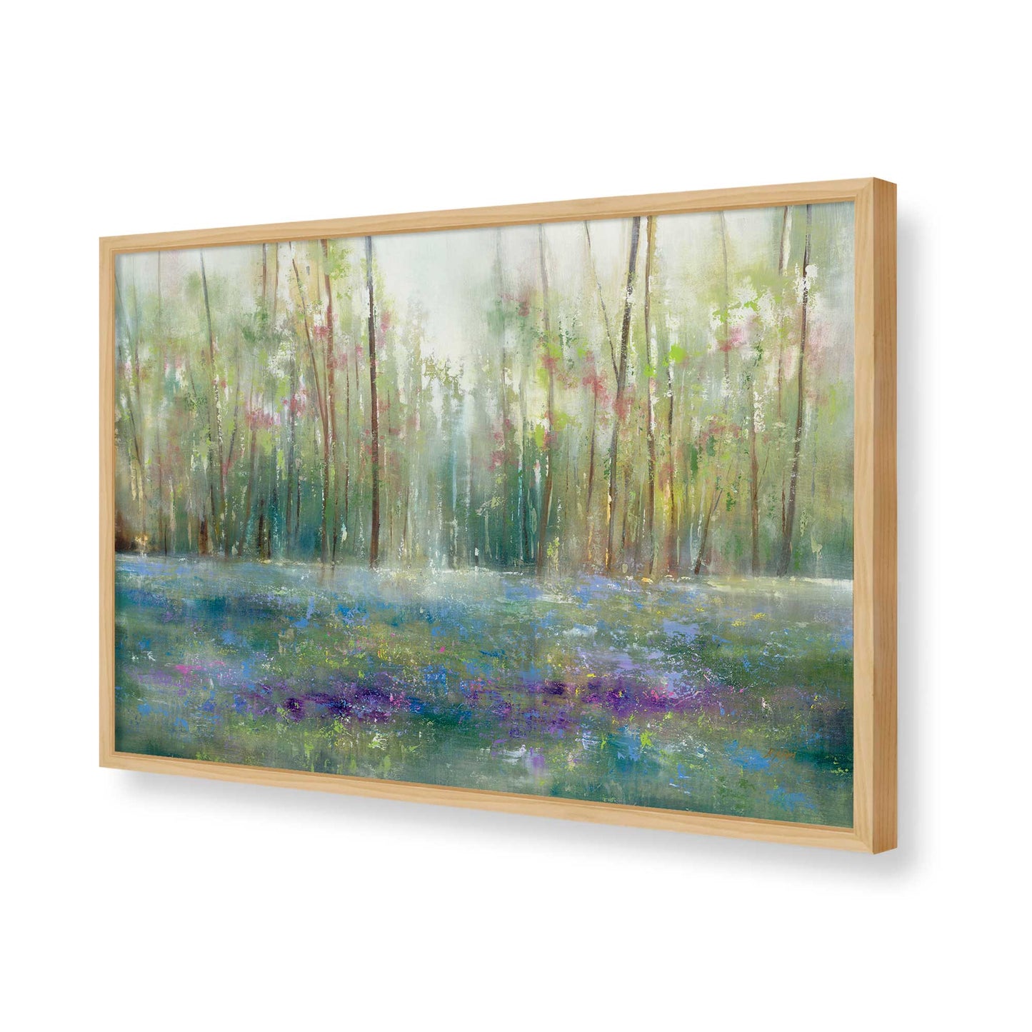 [Color:American Maple], Picture of art in a American Maple frame of the corner