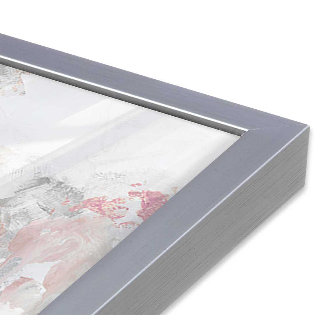 [Color:Polished Chrome], Picture of art in a Polished Chrome frame at an angle