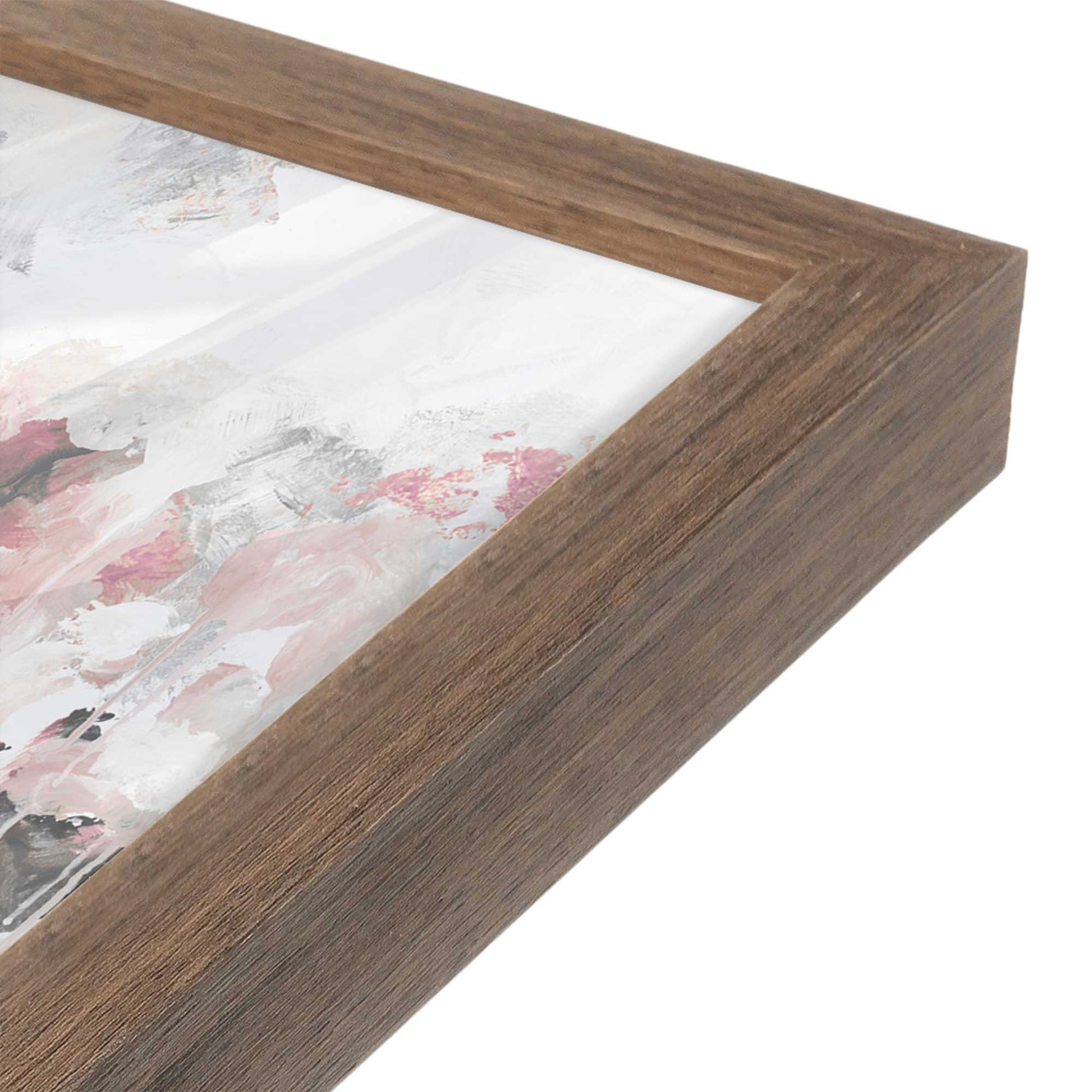 [Color:Walnut], Picture of art in a Walnut frame at an angle