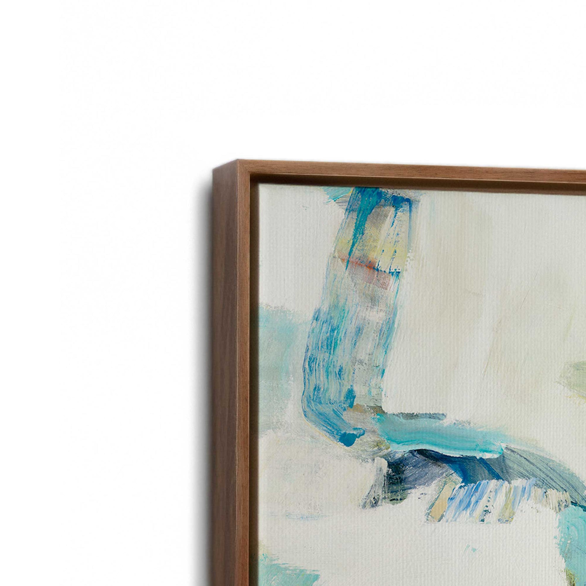 [Color:Walnut], Picture of art in a Walnut frame at an angle