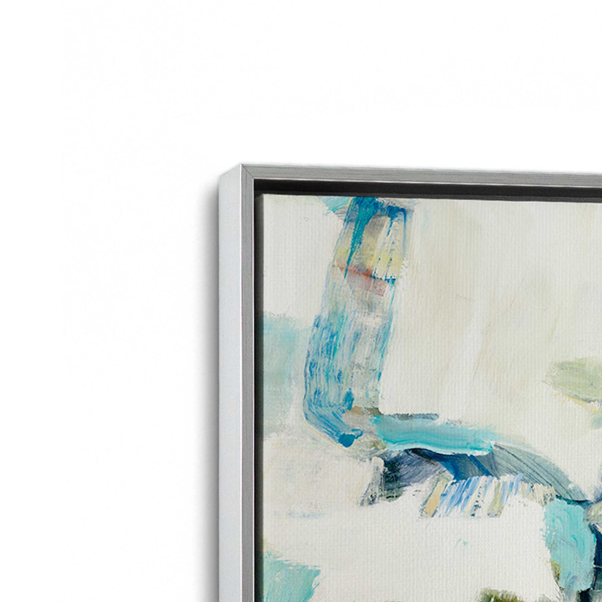 [Color:Polished Chrome], Picture of art in a Polished Chrome frame at an angle