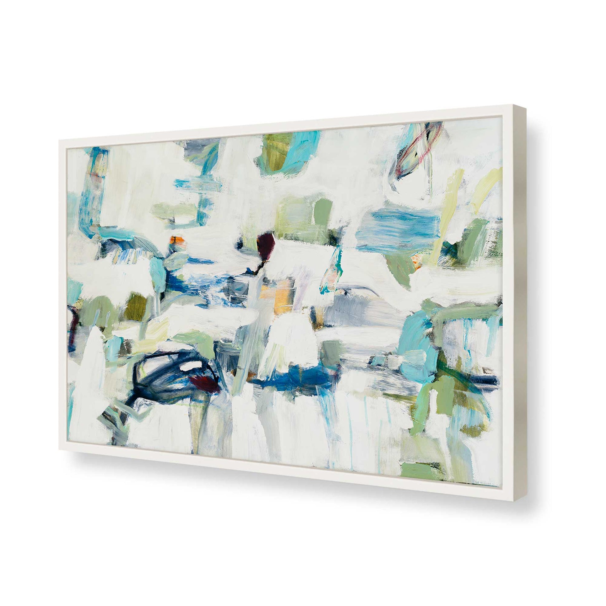 [Color:Opaque White], Picture of art in a Opaque White frame of the corner
