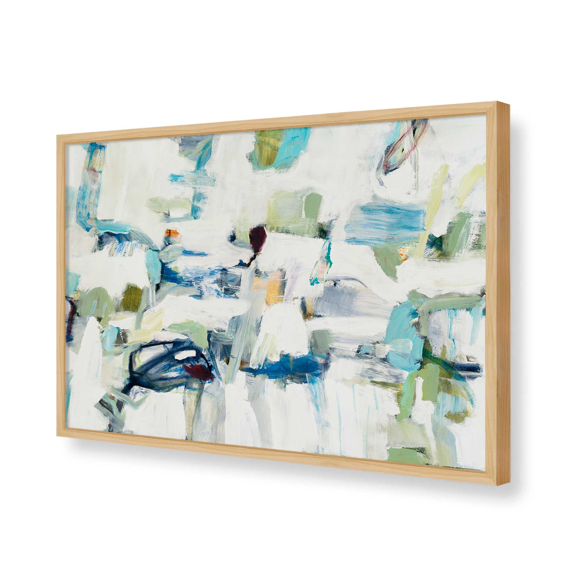 [Color:American Maple], Picture of art in a American Maple frame of the corner