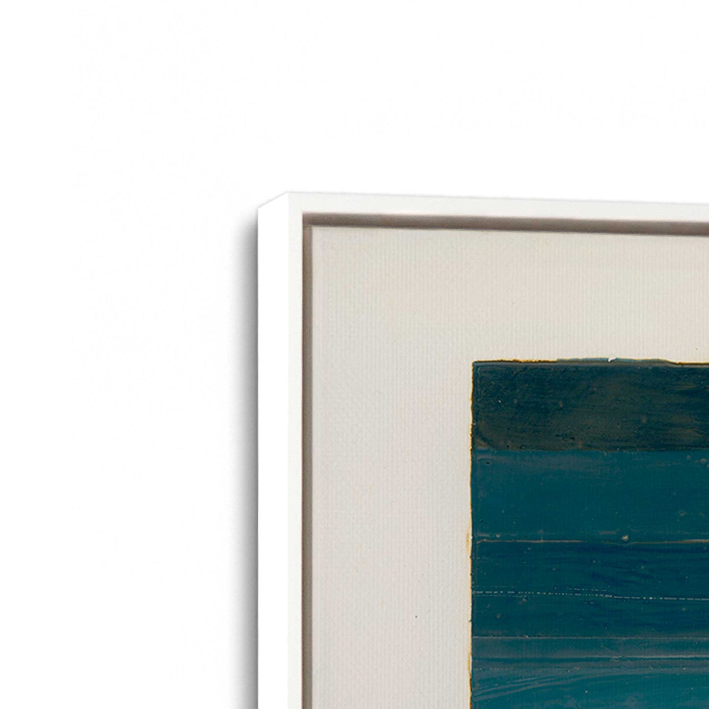 [Color:Opaque White], Picture of art in a White frame at an angle