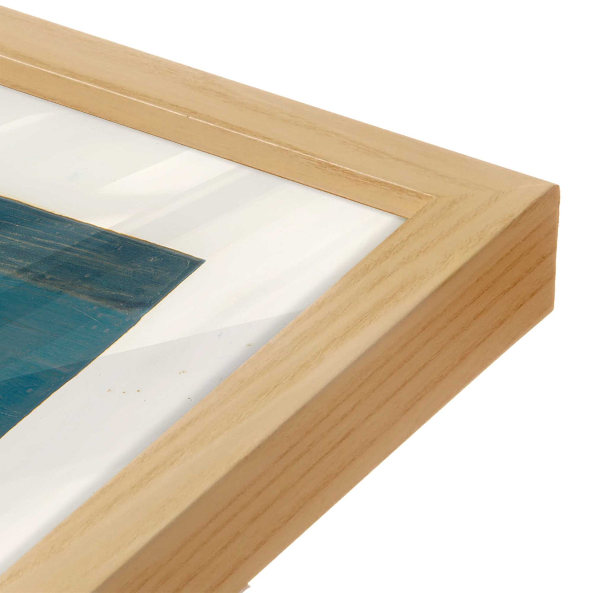 [Color:American Maple], Picture of art in a American Maple frame at an angle
