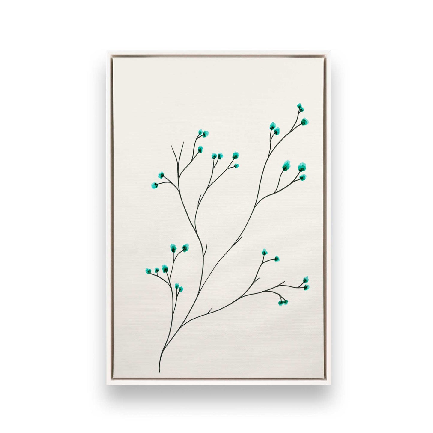 [Color:Opaque White], Picture of art in a White frame