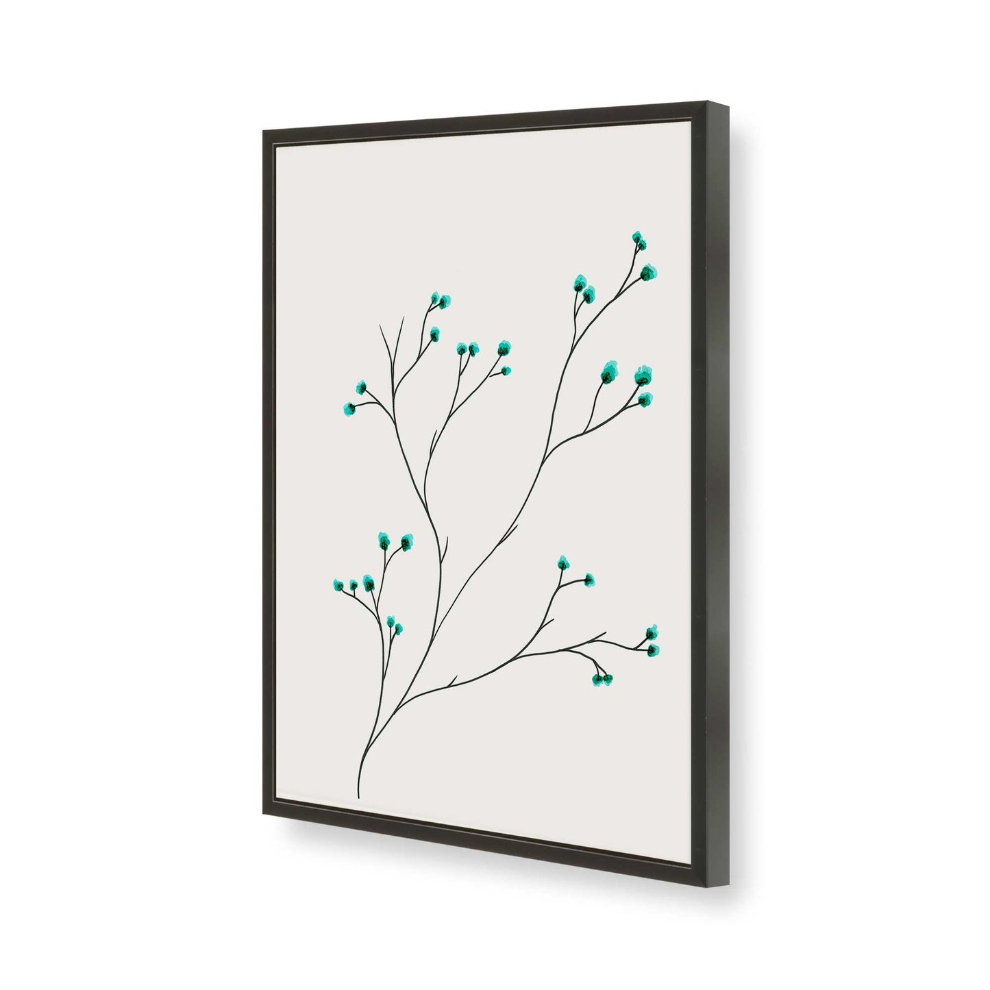 [Color:Satin Black], Picture of art in a Satin Black frame of the corner