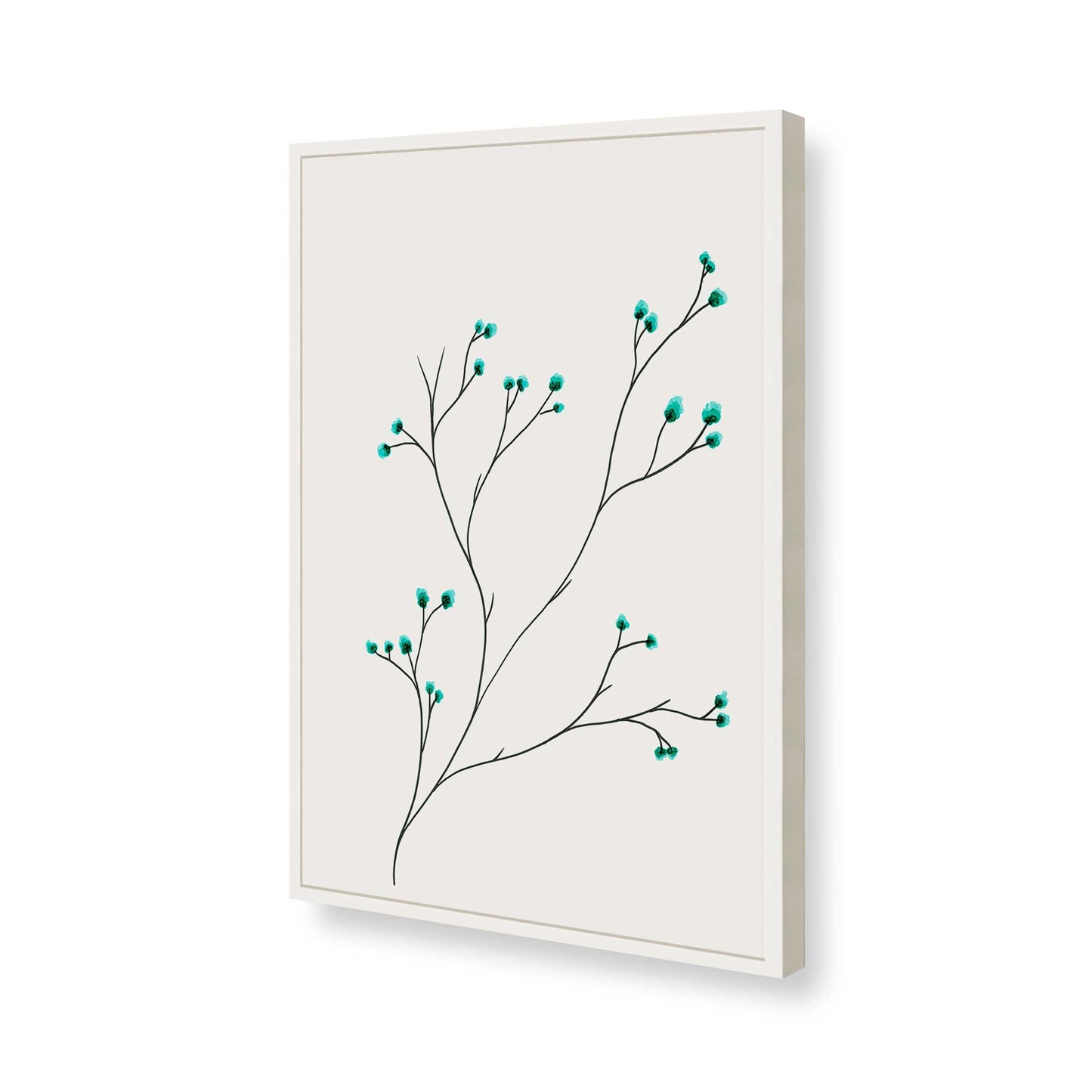 [Color:Opaque White], Picture of art in a Opaque White frame of the corner