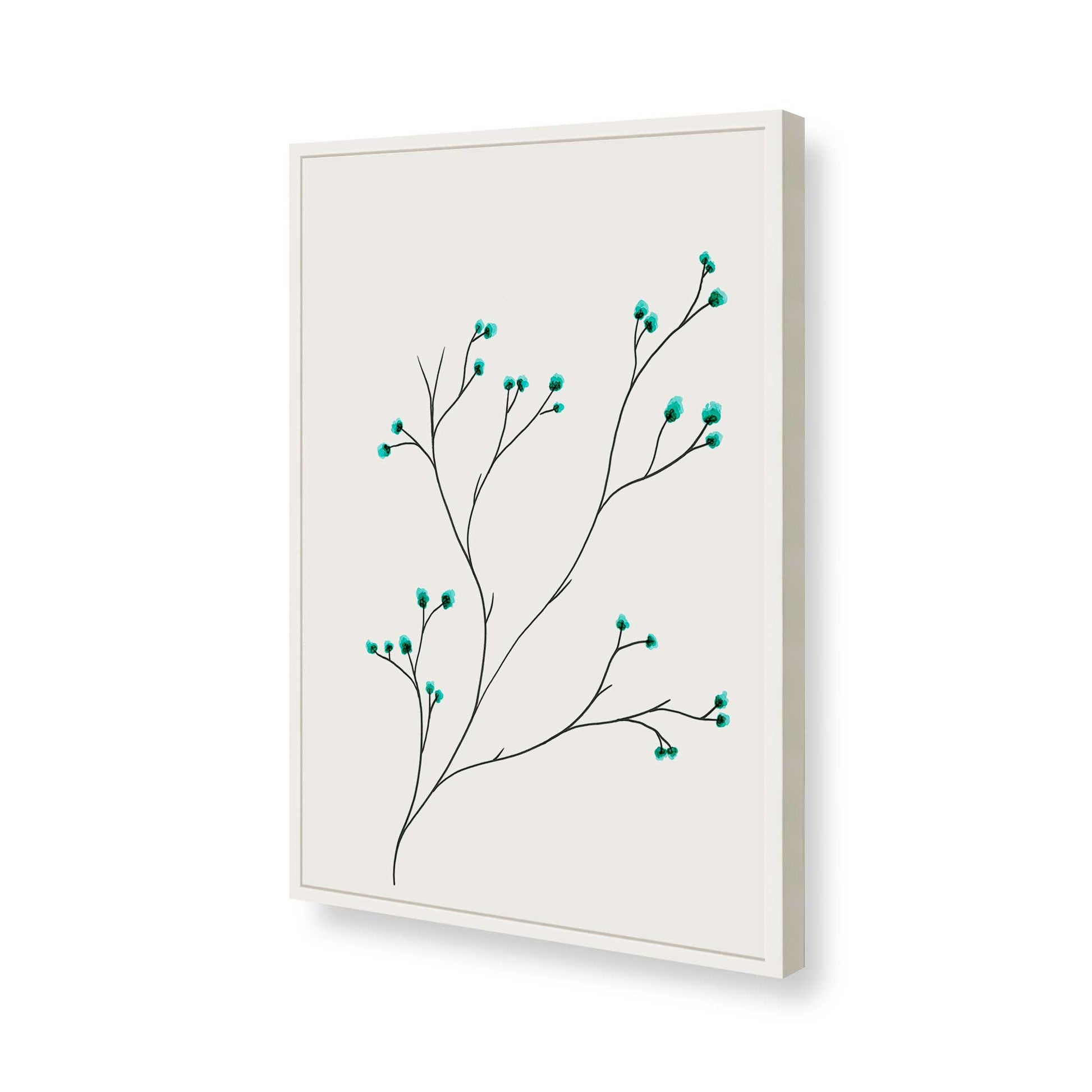[Color:Opaque White], Picture of art in a Opaque White frame of the corner