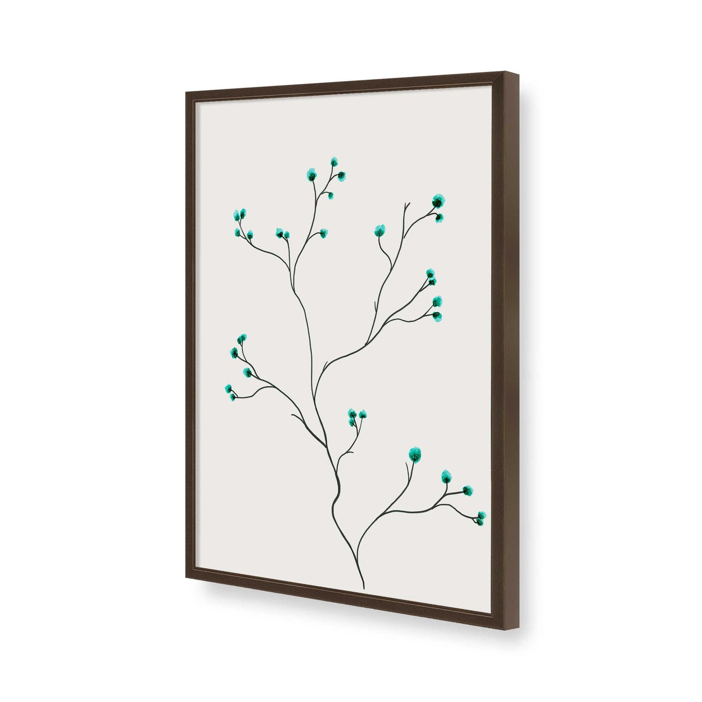 [Color:Brown], Picture of art in a Brown frame of the corner