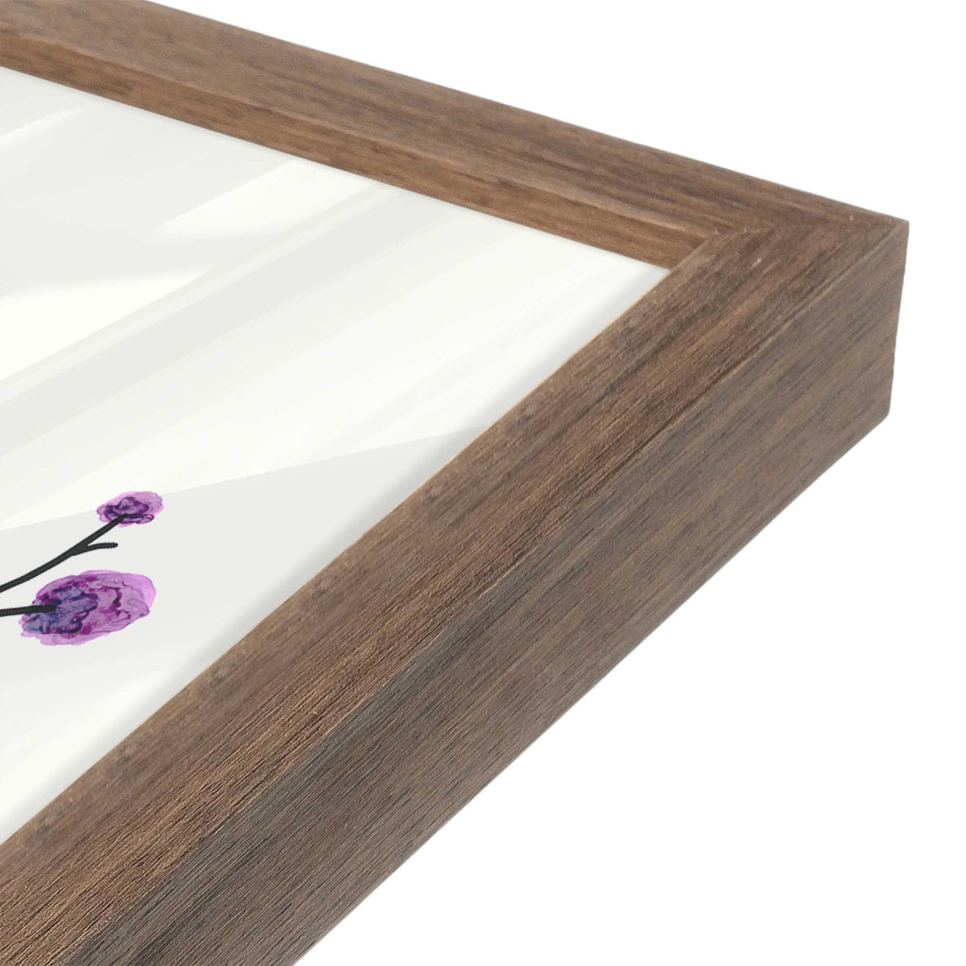 [Color:Walnut], Picture of art in a Walnut frame at an angle