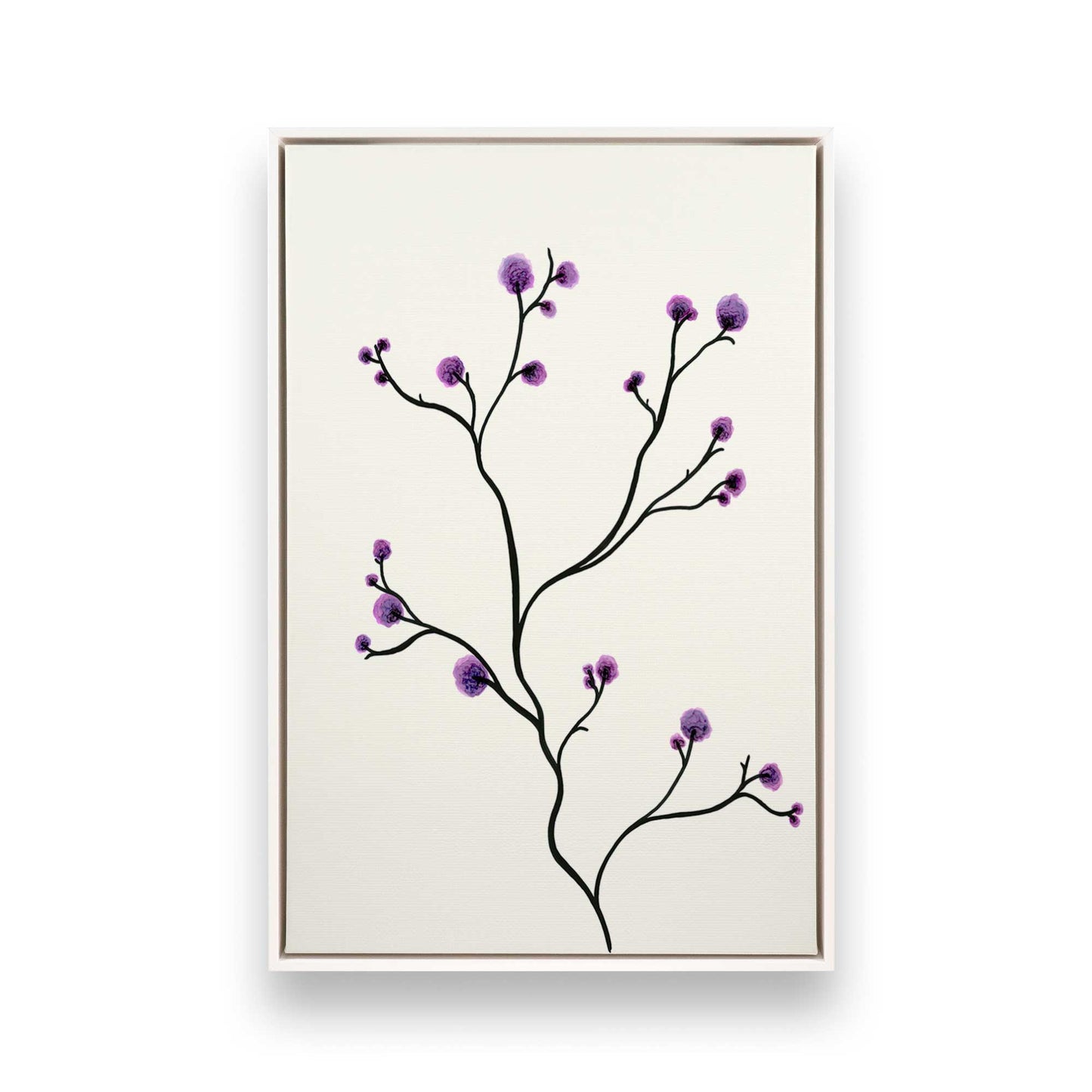 [Color:Opaque White], Picture of art in a White frame