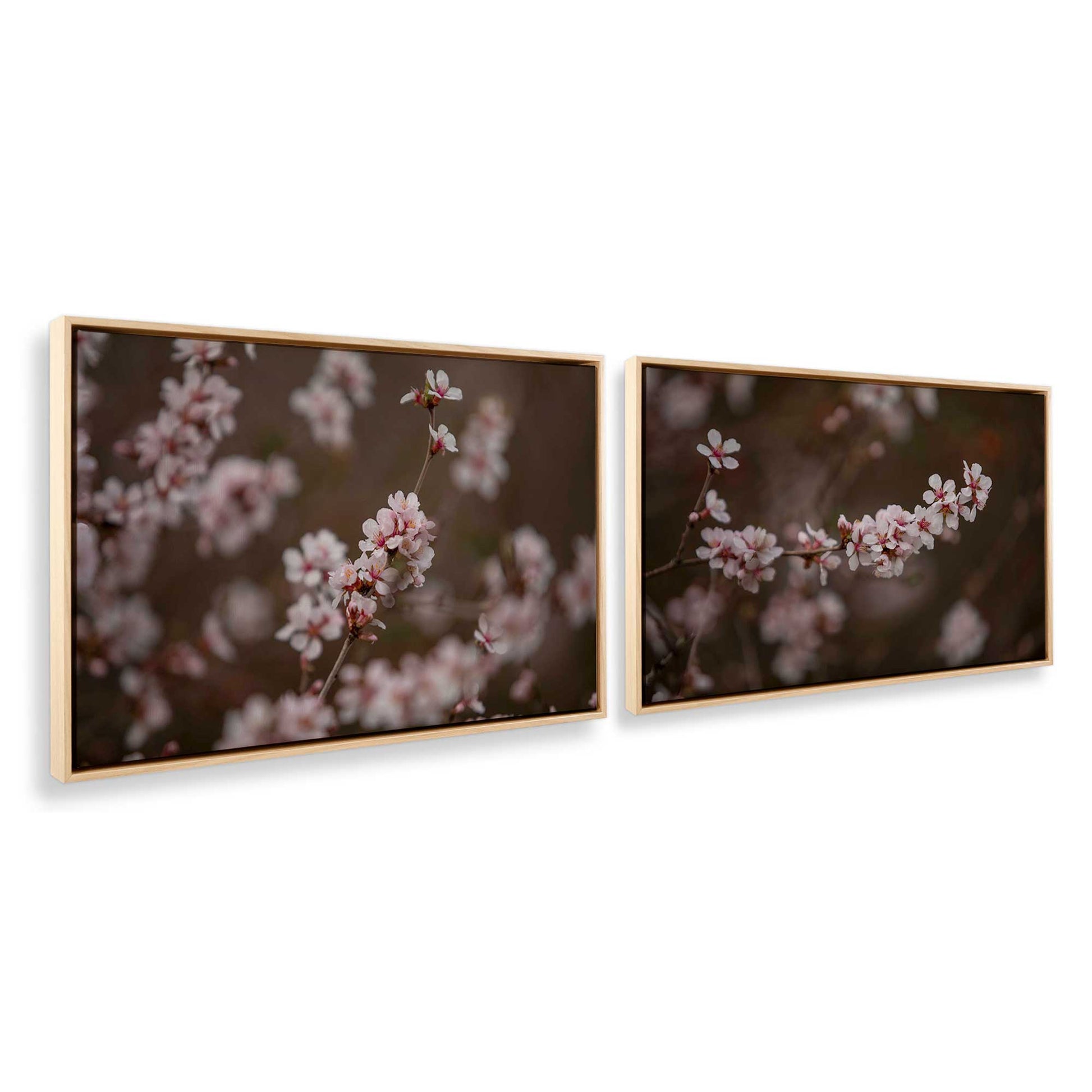 [Color:American Maple], Picture of art in a American Maple frame at an angle