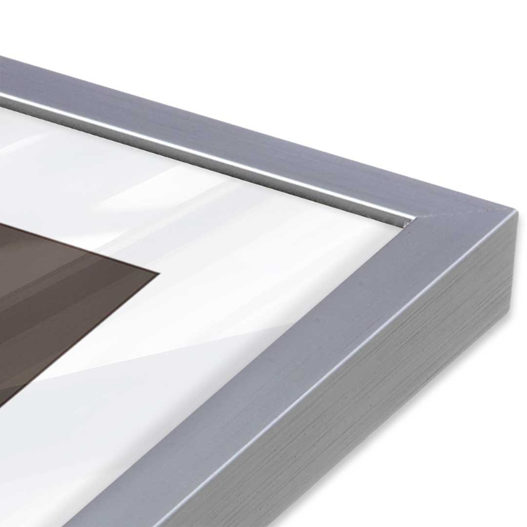 [Color:Polished Chrome], Picture of art in a Polished Chrome frame of the corner