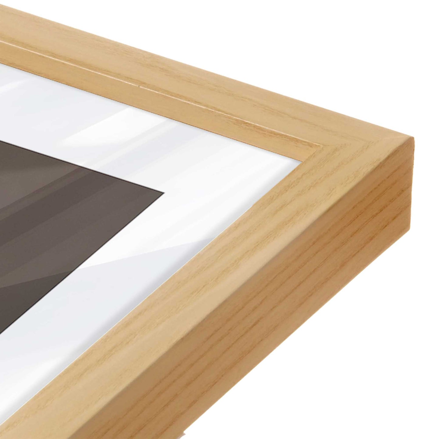 [Color:American Maple], Picture of art in a American Maple frame of the corner