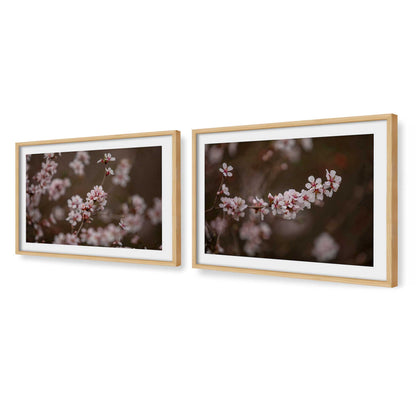 [Color:American Maple], Picture of art in a American Maple frame at an angle