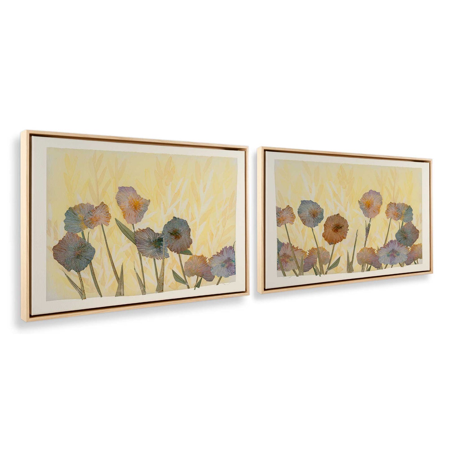 [Color:American Maple], Picture of art in a American Maple frame at an angle