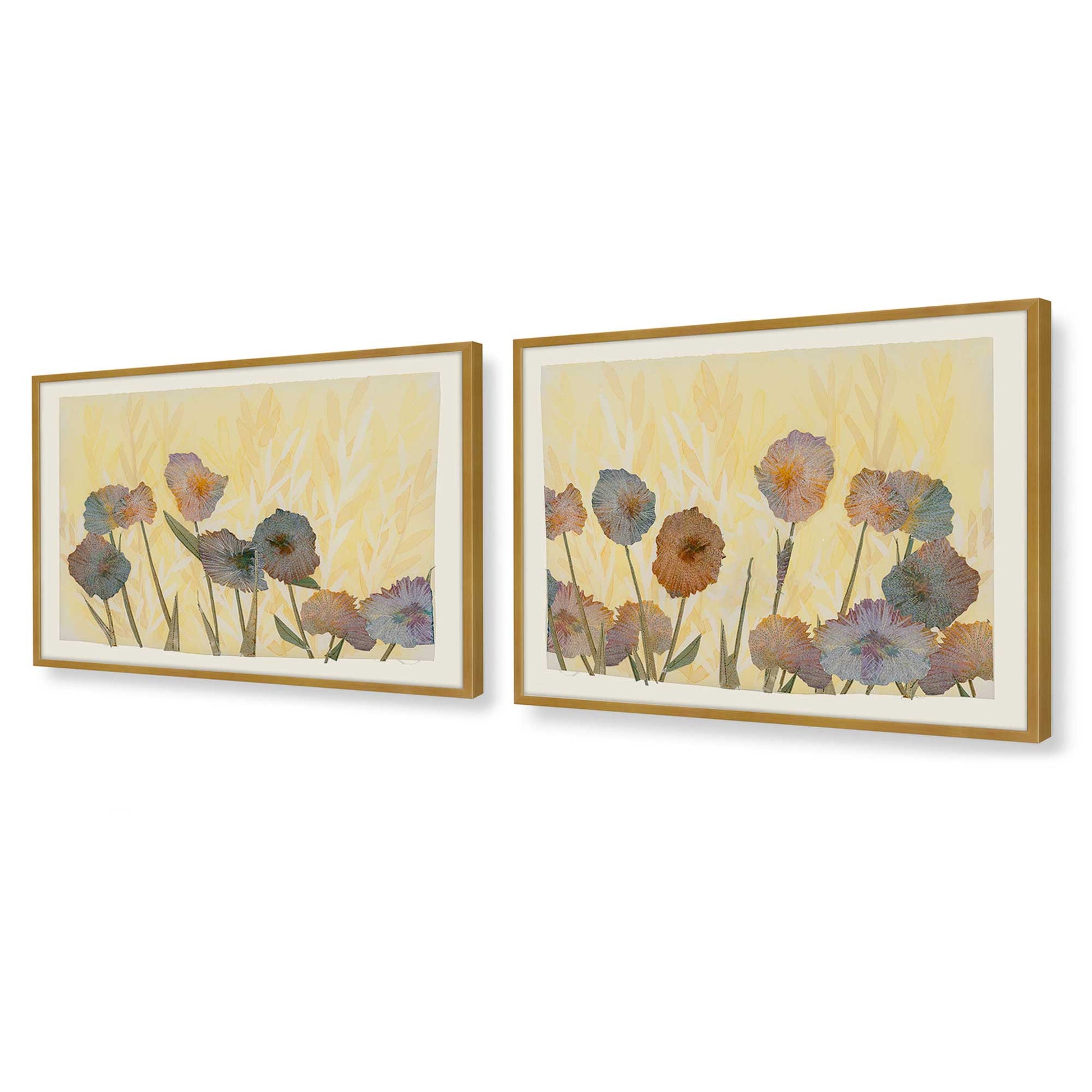 [Color:Polished Gold], Picture of art in a Polished Gold frame at an angle
