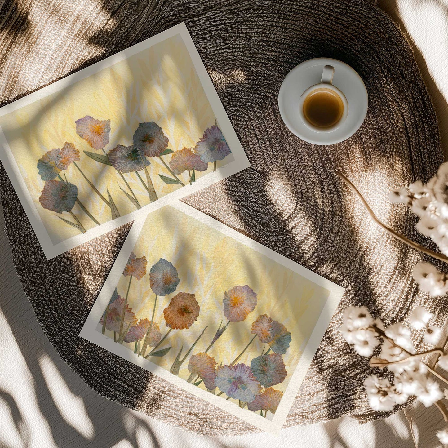 [color:Rolled Print], Picture of art in a room