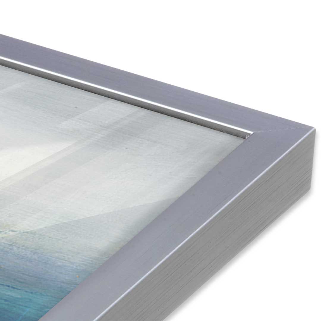 [Color:Polished Chrome], Picture of art in a Polished Chrome frame of the corner
