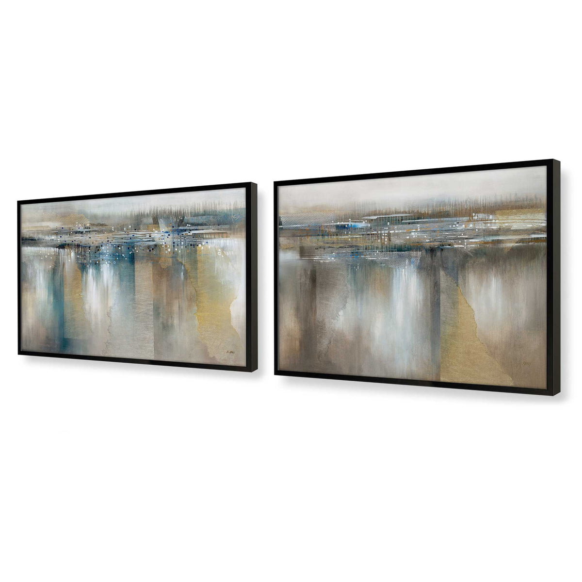 [Color:Satin Black], Picture of art in a Satin Black frame at an angle
