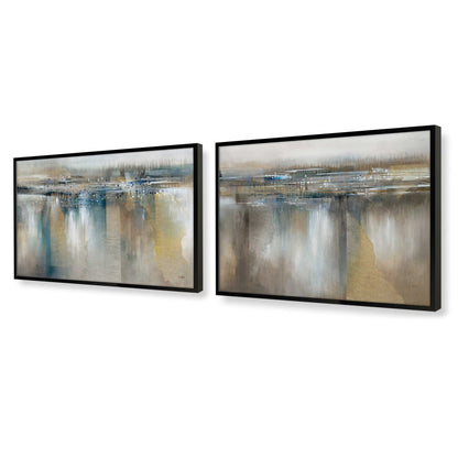 [Color:Satin Black], Picture of art in a Satin Black frame at an angle