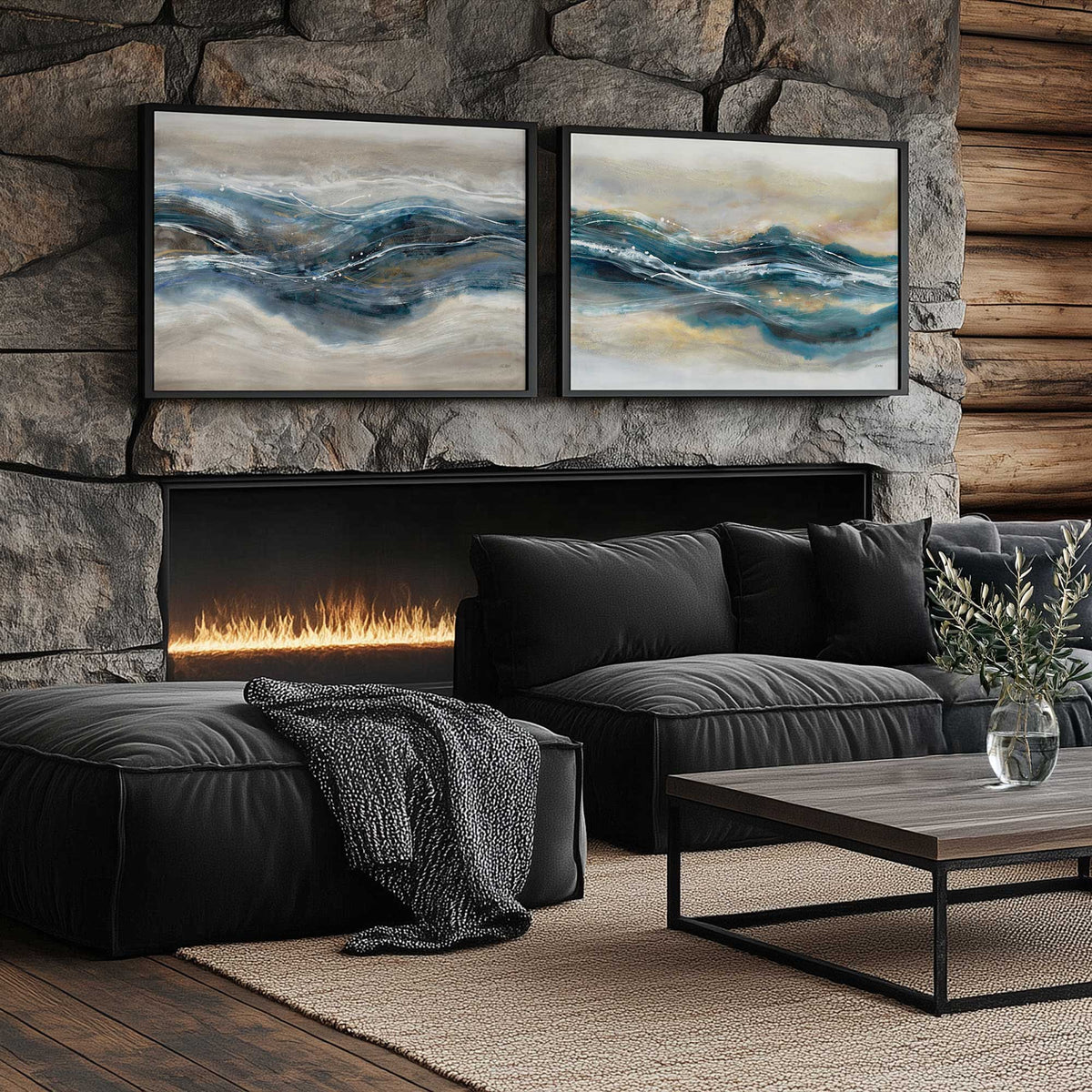 [Color:Satin Black], Picture of art in a Satin Black frame