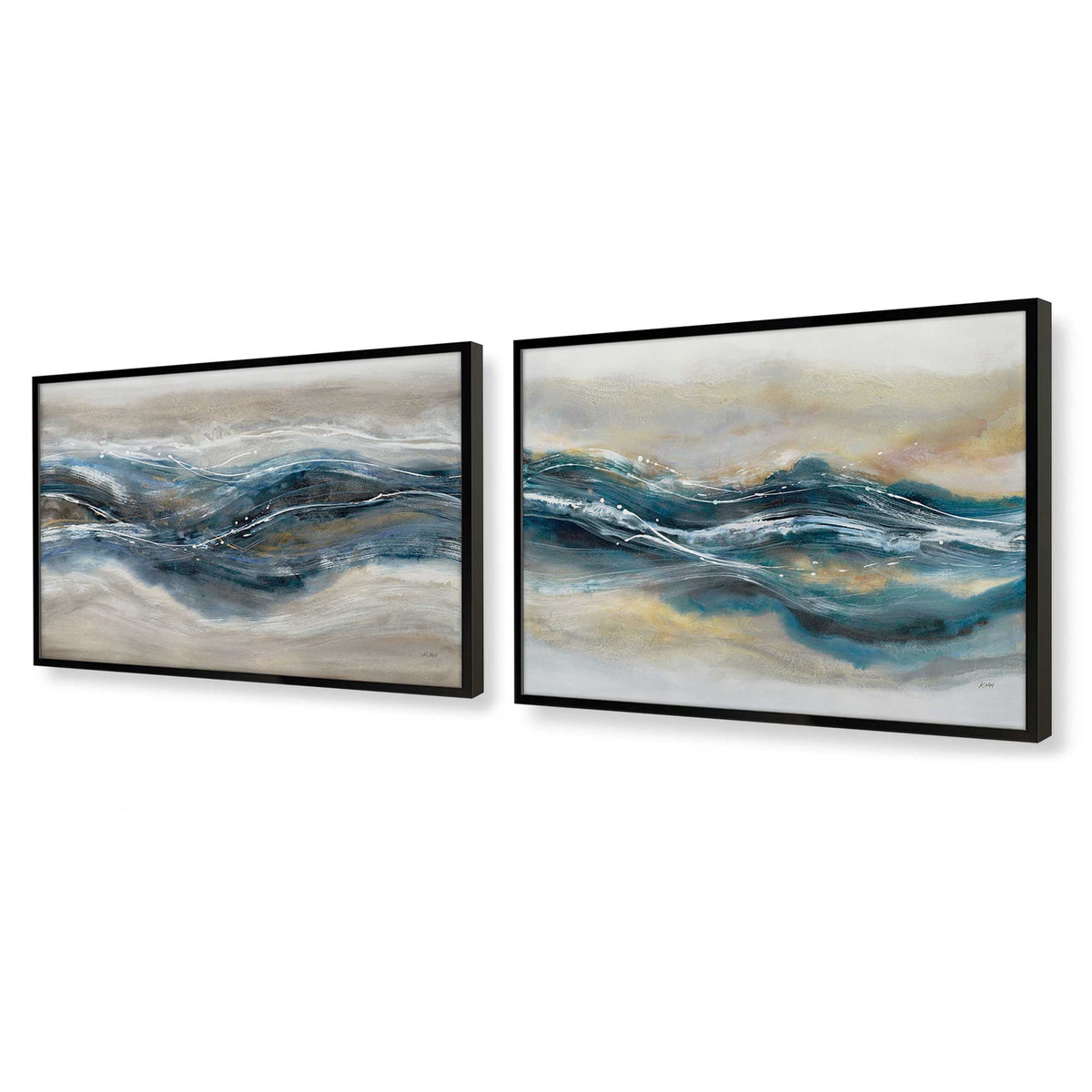 [Color:Satin Black], Picture of art in a Satin Black frame at an angle