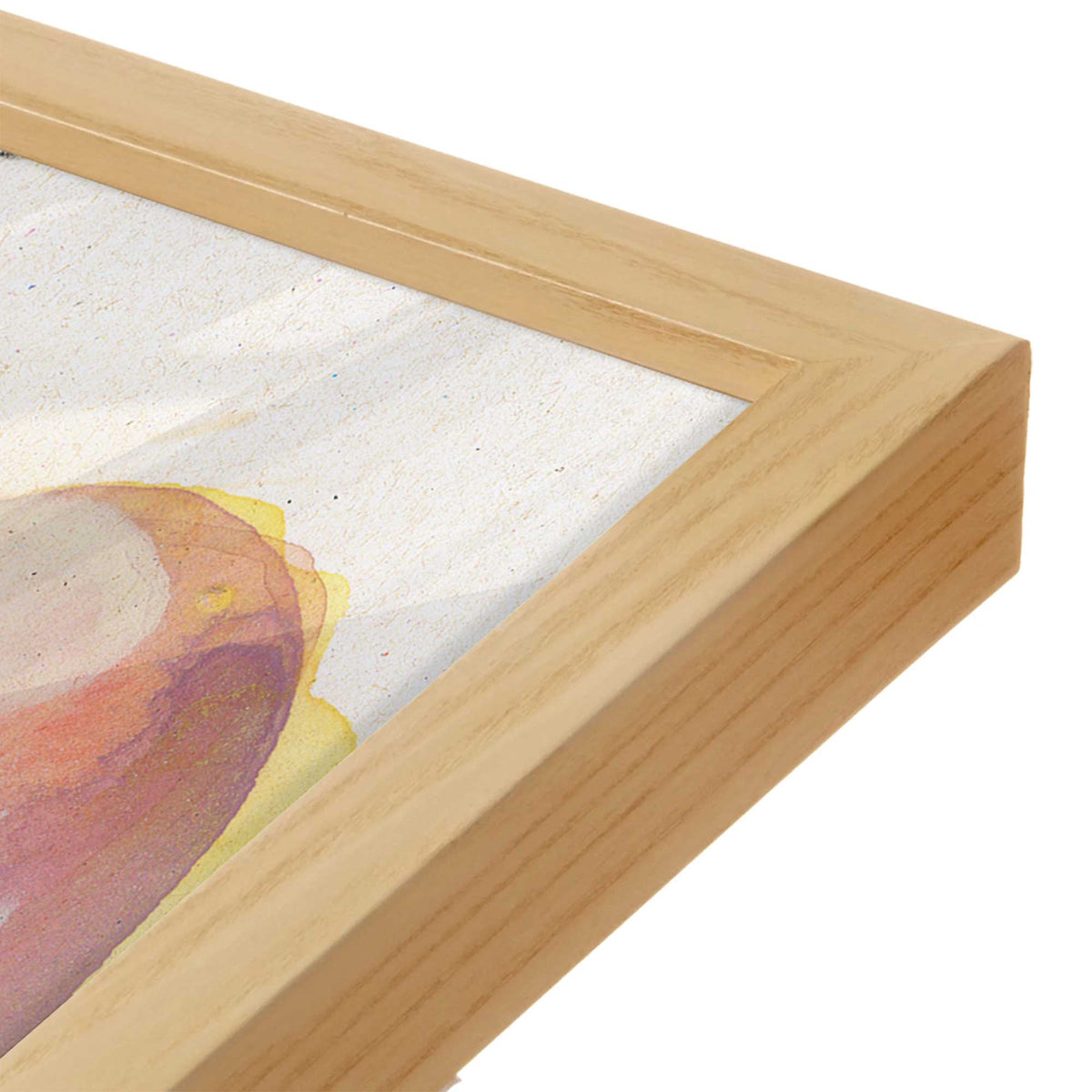 [Color:American Maple], Picture of art in a American Maple frame of the corner