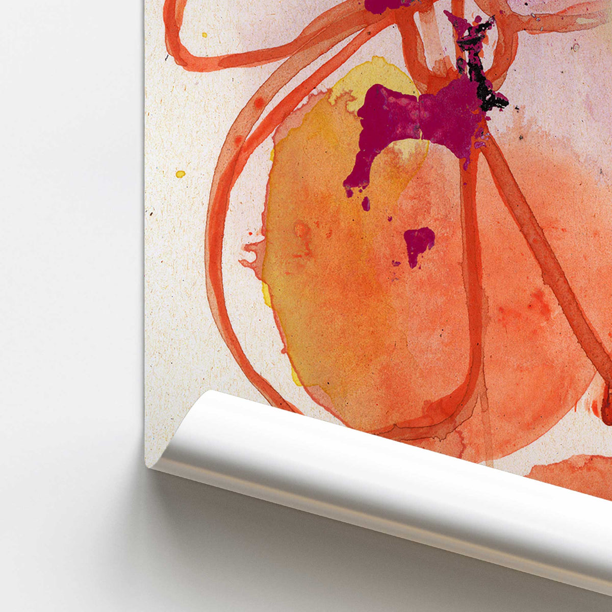 [color:Rolled Print], Picture of close up of art