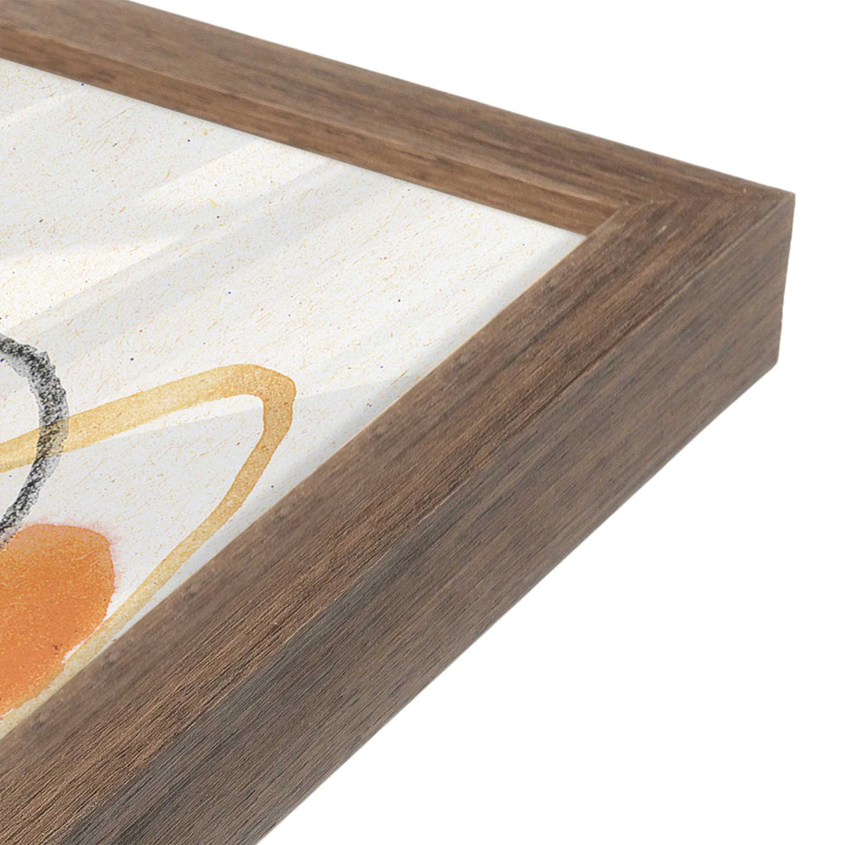 [Color:Walnut], Picture of art in a Walnut frame of the corner