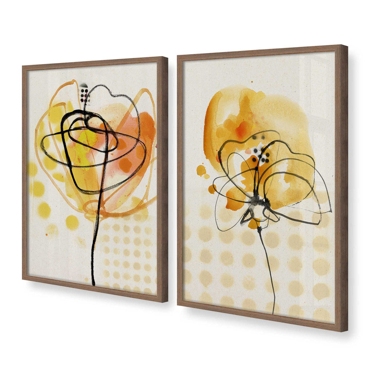 [Color:Walnut], Picture of art in a Walnut frame at an angle