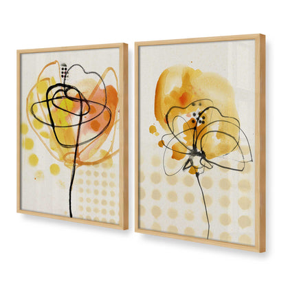 [Color:American Maple], Picture of art in a American Maple frame at an angle