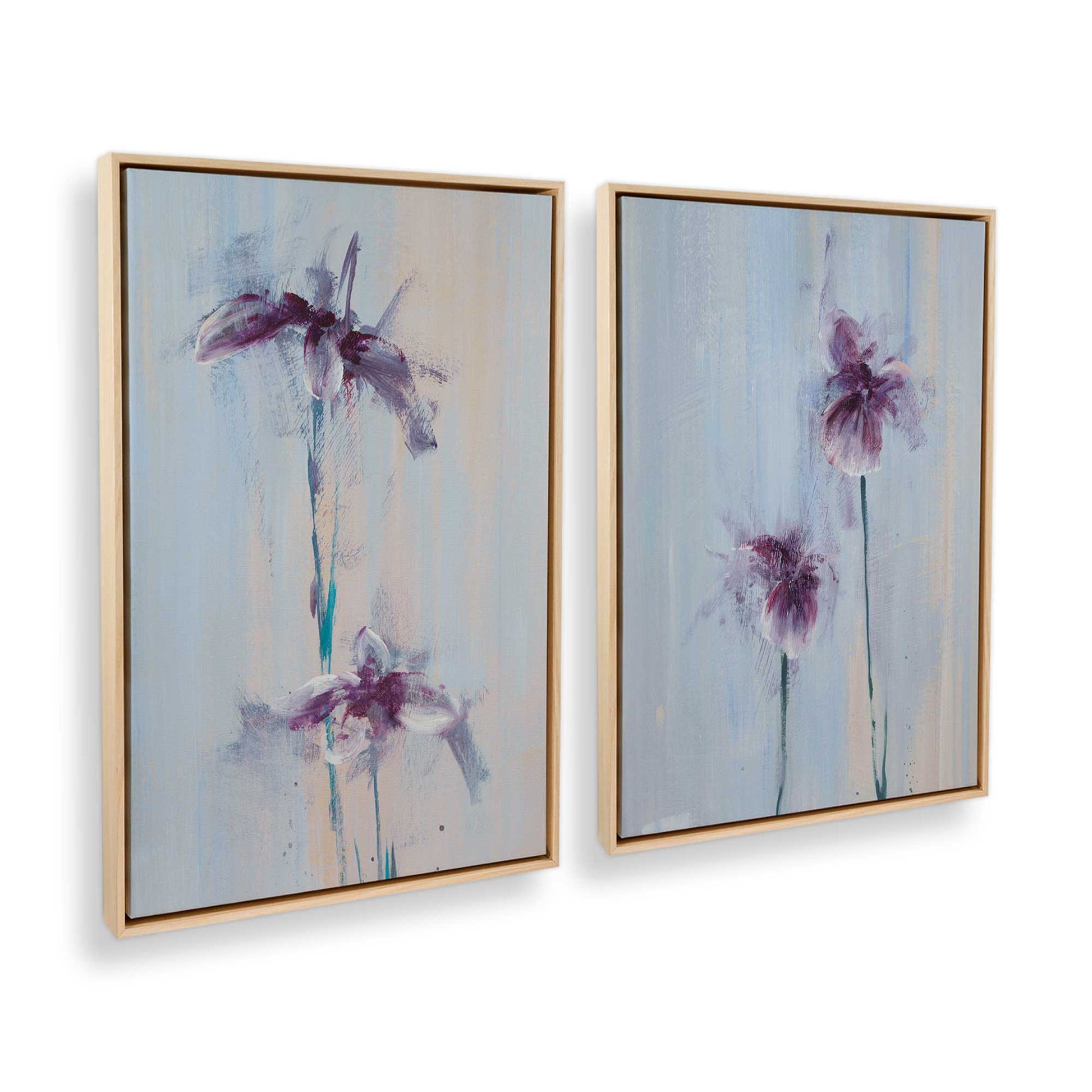 [Color:American Maple], Picture of art in a American Maple frame at an angle