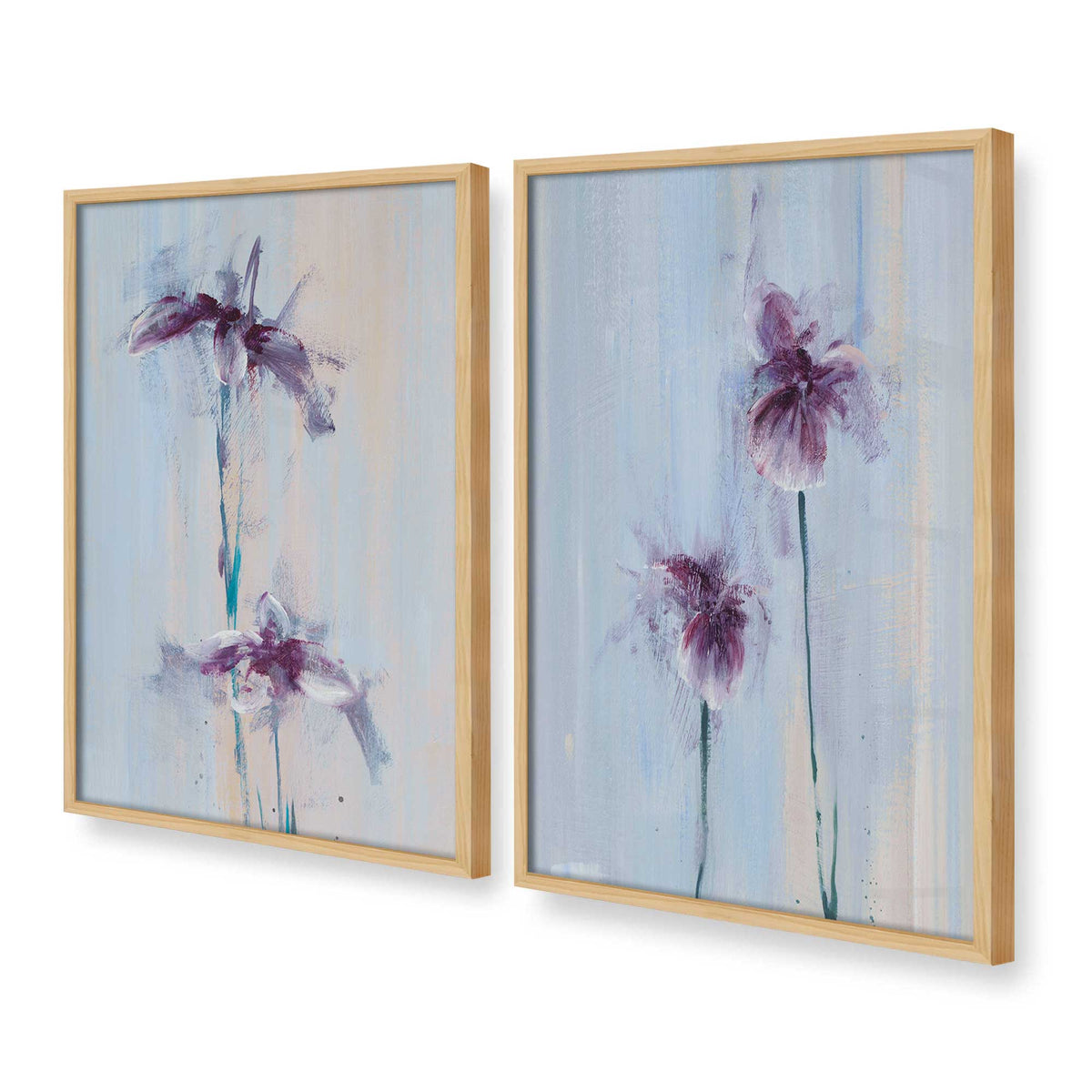 [Color:American Maple], Picture of art in a American Maple frame at an angle