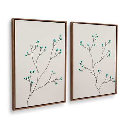 [Color:Walnut], Picture of art in a Walnut frame at an angle
